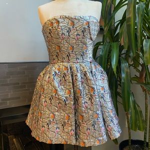 Christian Dior runway mini silver dress-Size 38